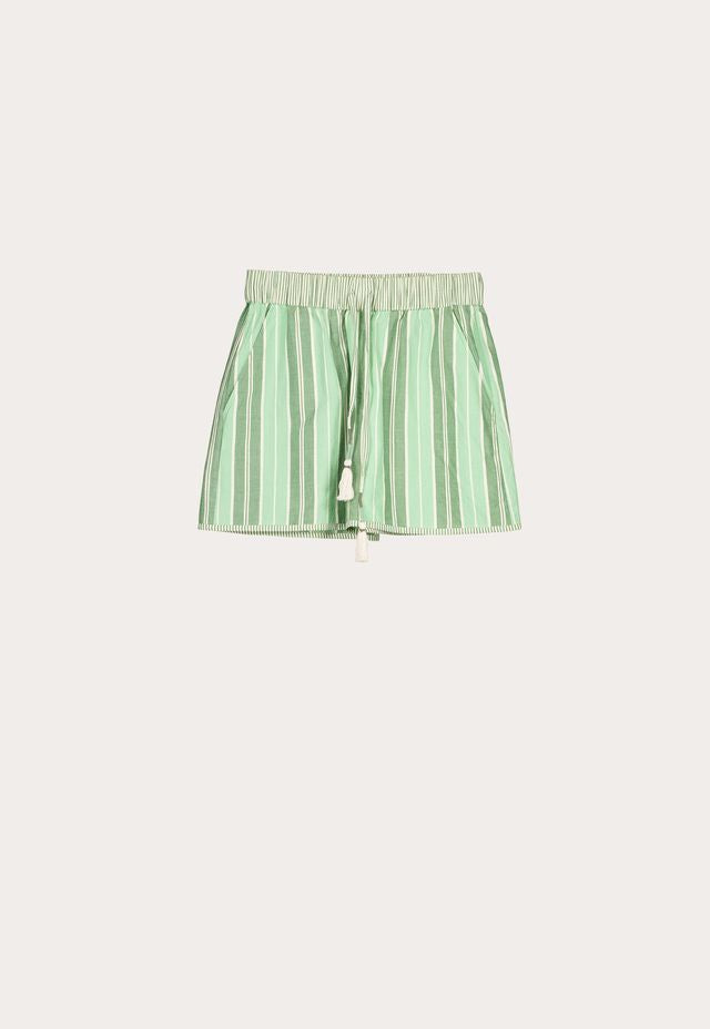 Nancybird Iris Shorts in Green Stripe