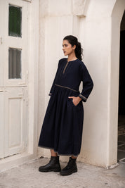 Iris Dress- Navy