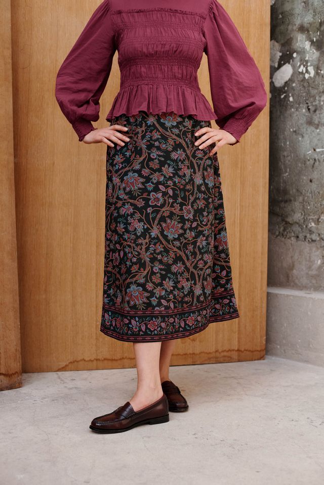 Isa Skirt- Black Bluebell Grove