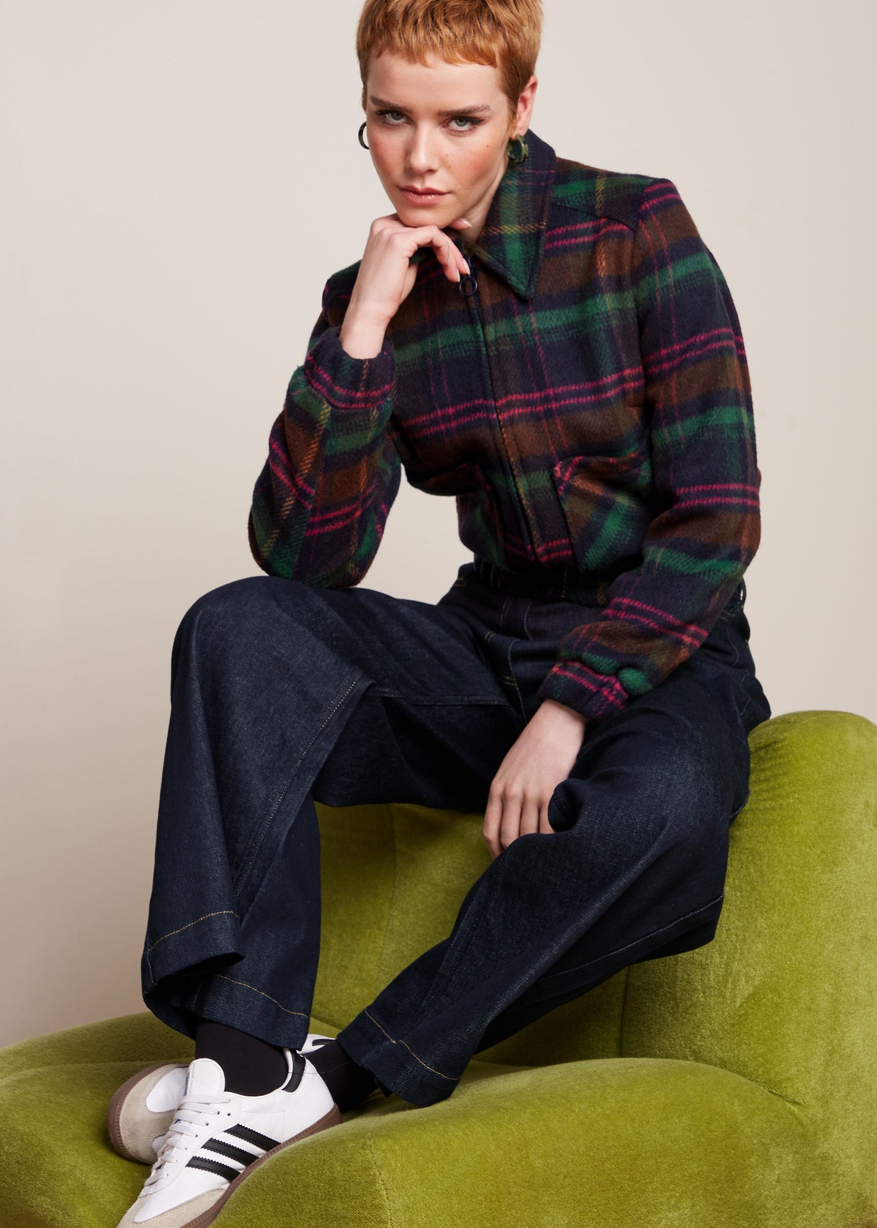 King Louie Isla Jacket in Brit Check Print