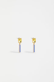 ELK Ival Short Drop Earring in Chartreuse