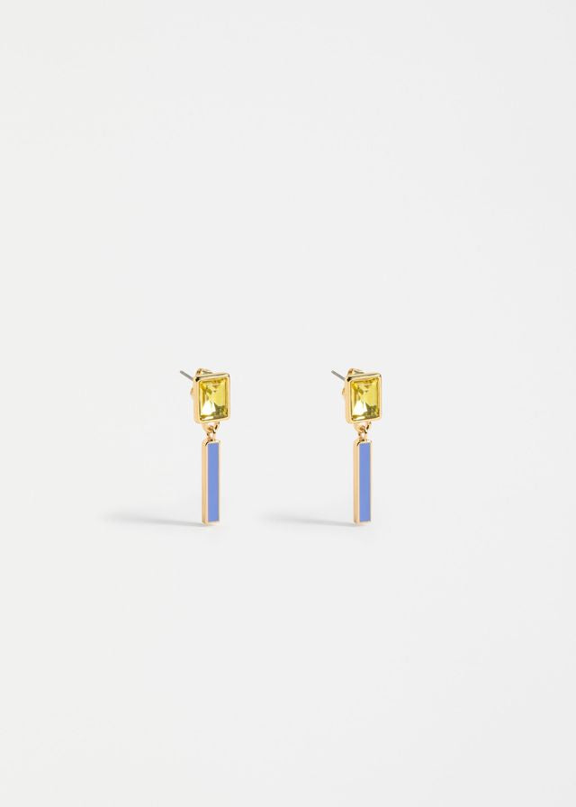 ELK Ival Short Drop Earring in Chartreuse