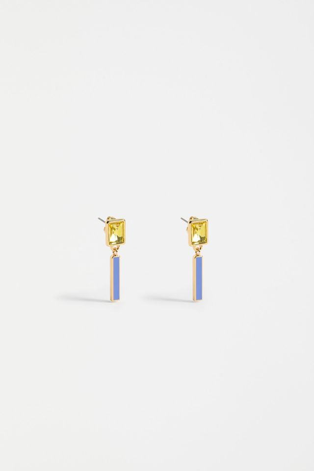 ELK Ival Short Drop Earring in Chartreuse