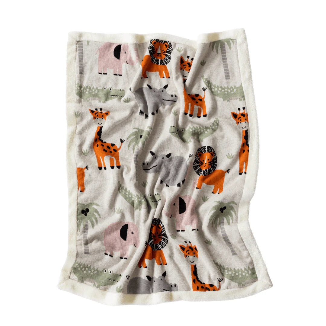 Di Lusso Jungle Safari Sherpa Blanket