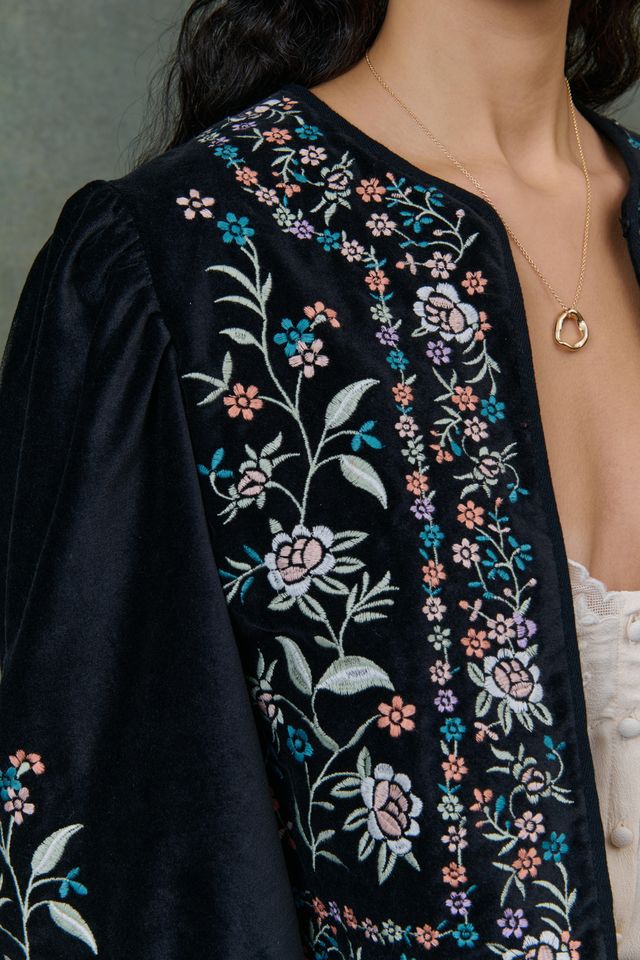 Duras Velvet Jacket- Black