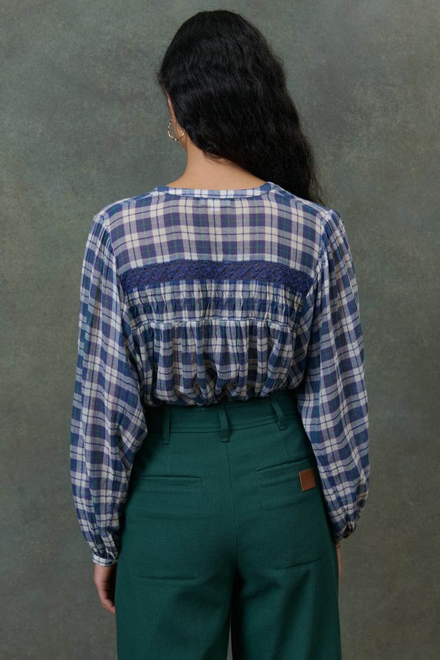 Jally Shirt- Blue Chilly Checks