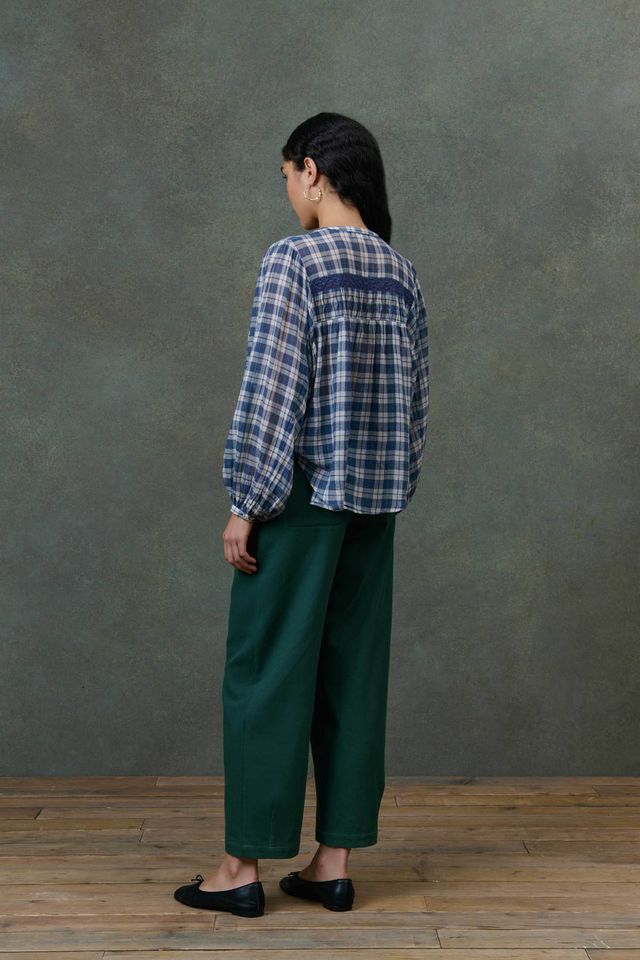 Jally Shirt- Blue Chilly Checks
