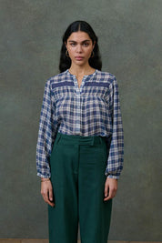 Jally Shirt- Blue Chilly Checks