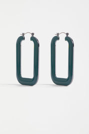 Innfellt Square Hoop Earring
