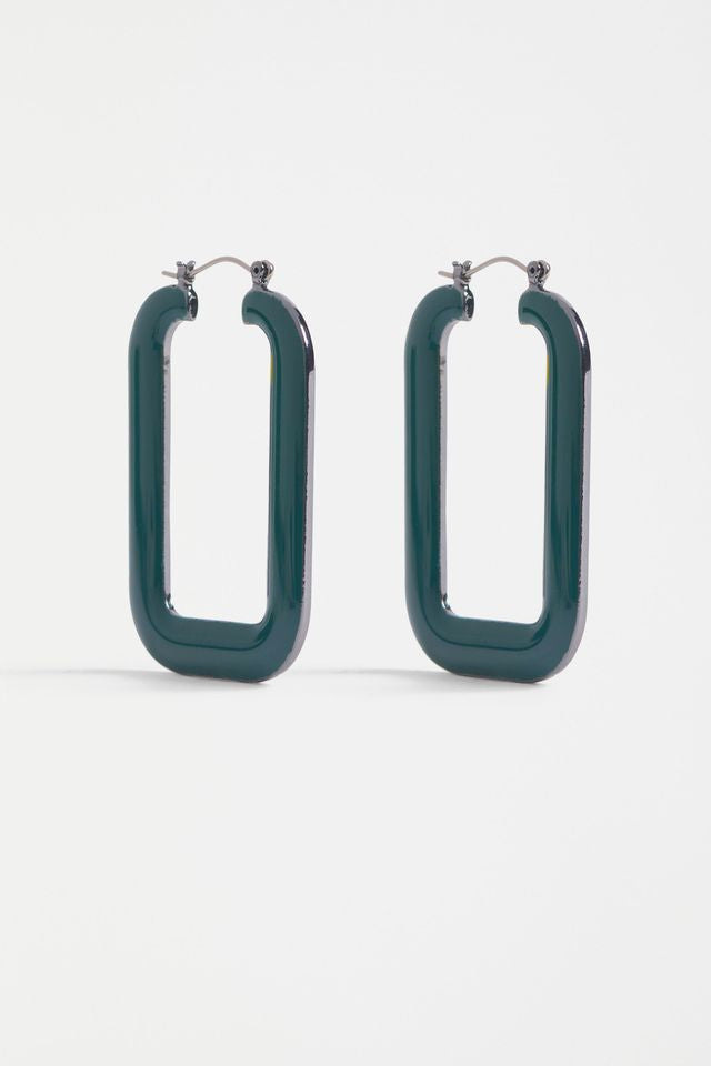 Innfellt Square Hoop Earring