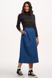 Sugarhill Brighton Joanna Midi Skirt Denim