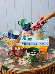 Daisy Chino Mug- Wine