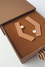 Middle Child Journey Enamel Studs in Clay