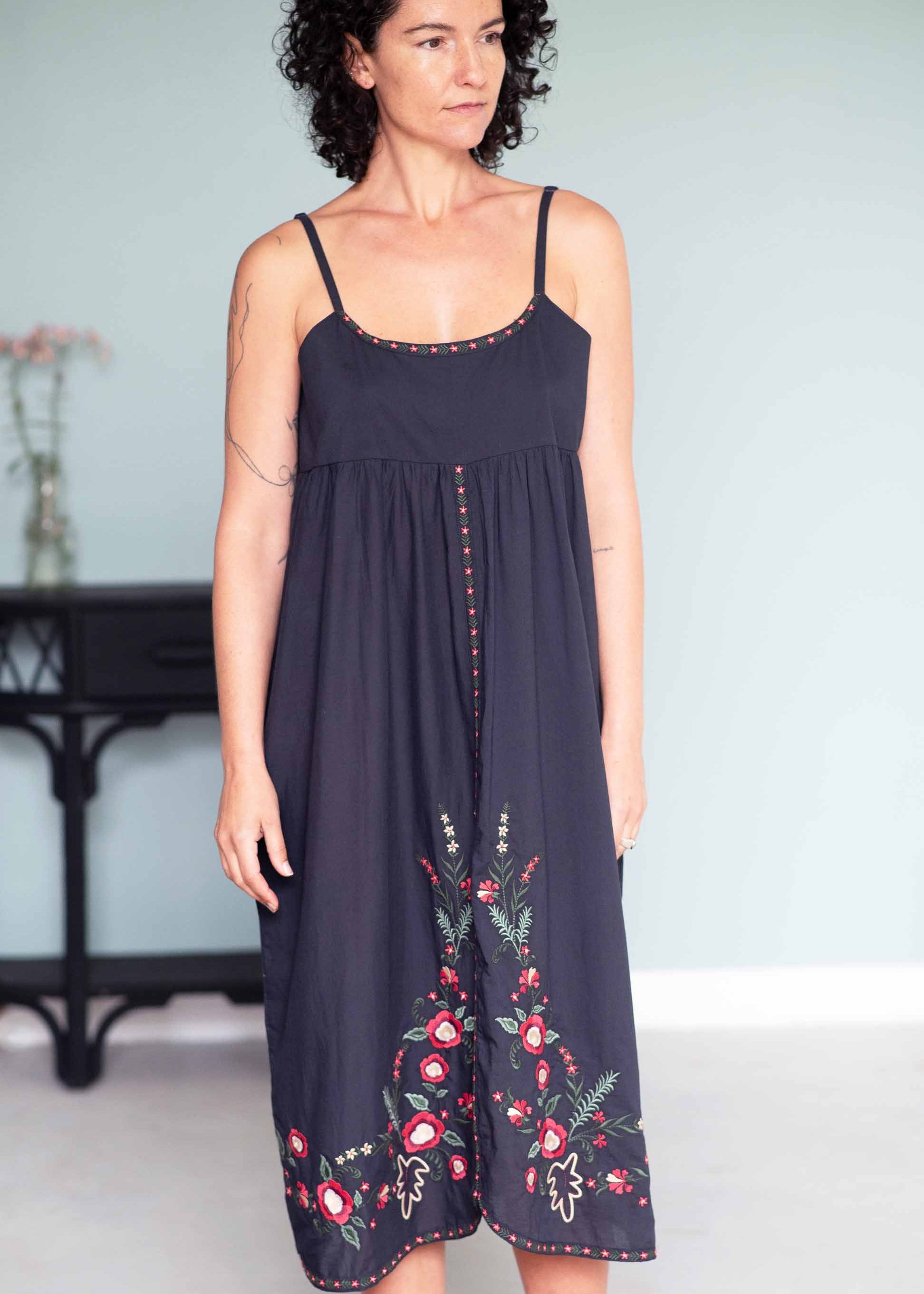 Lazybones Juliet Dress in Charcoal