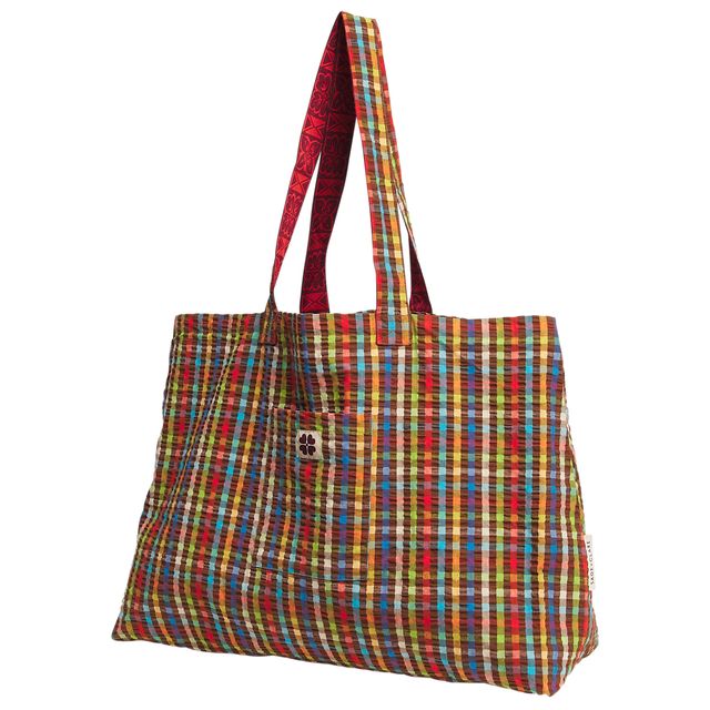 Sage x Clare June Reversible Cotton Tote Bag Poppy