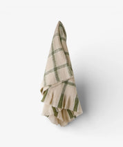 French Country Juniper Check Throw Green