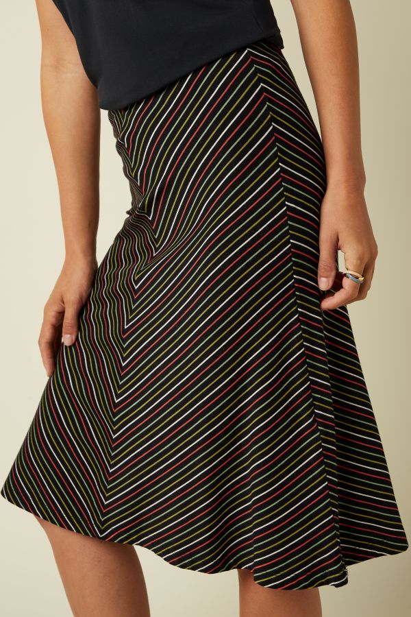 Juno Panel Skirt- Menchini Stripe