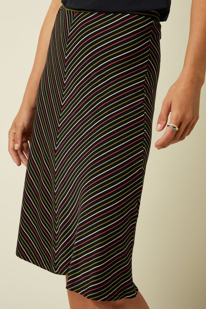 Juno Panel Skirt- Menchini Stripe