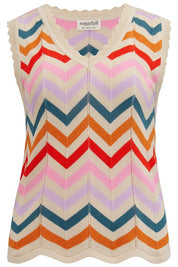 Rosy V Neck Knit Vest