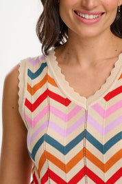 Rosy V Neck Knit Vest