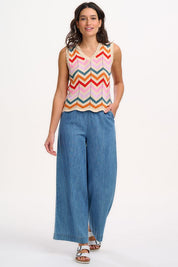 Rosy V Neck Knit Vest