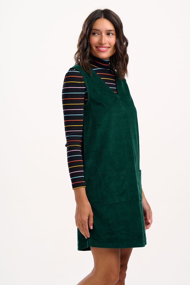 Kacy Tunic Dress- Green Cord