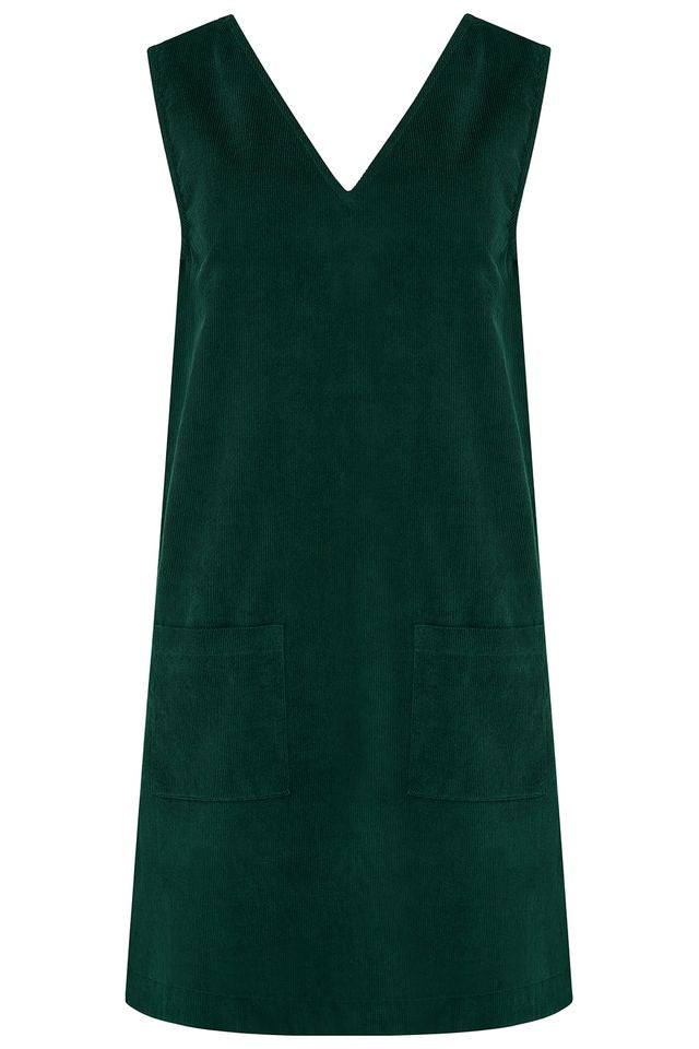 Kacy Tunic Dress- Green Cord