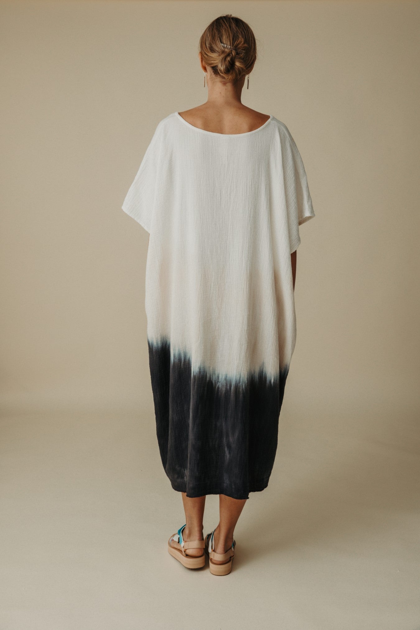 Kaimana Dip-Dyed Kaftan- Pumice x Night Sky