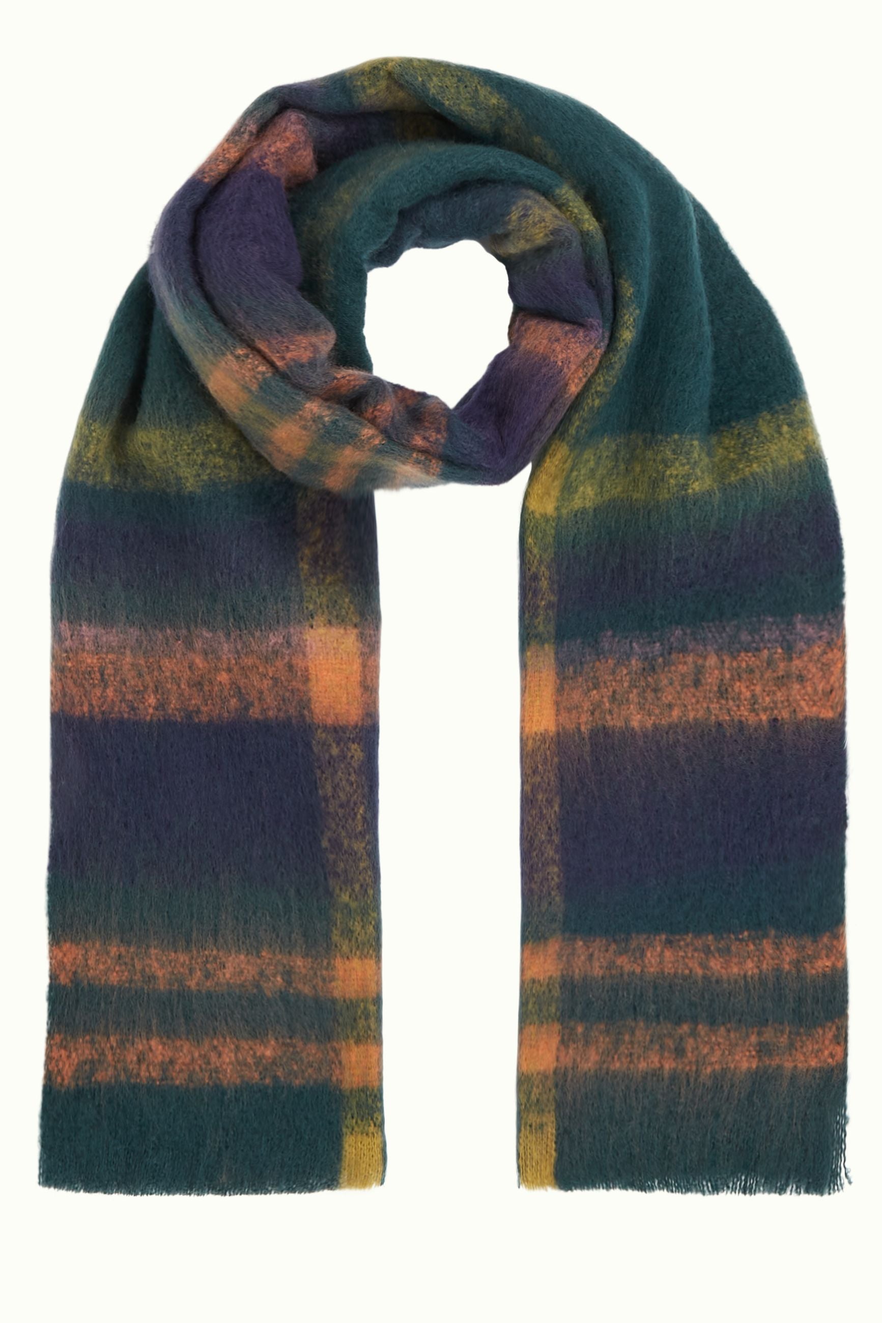 King Louie Check Scarf in Pine Green