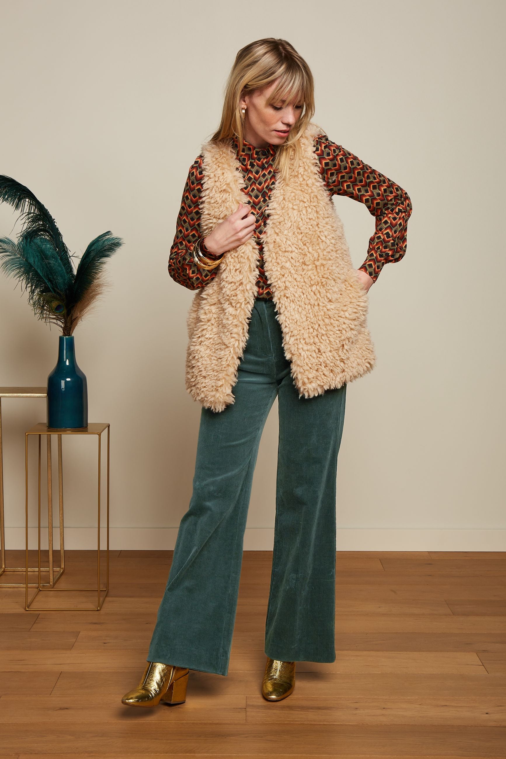 Marcie Corduroy Pants- Sycamore Green