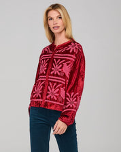 Kirei Embroidered Jacket- Merlot