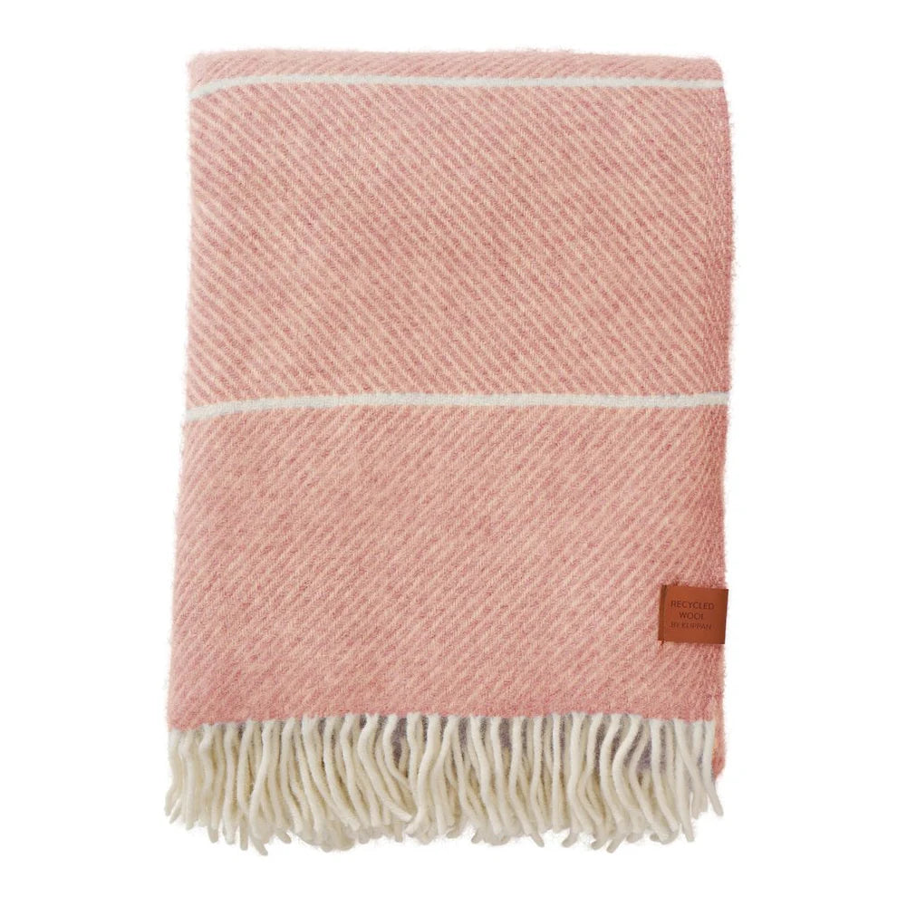 Klippan Frank Wool Blanket in Salmon Pink