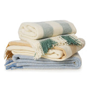 Gotland Vertical Stripe Blanket- Butter