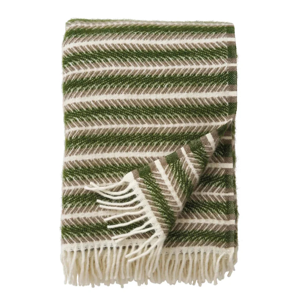 Klippan Oscar Eco Wool Blanket in Green