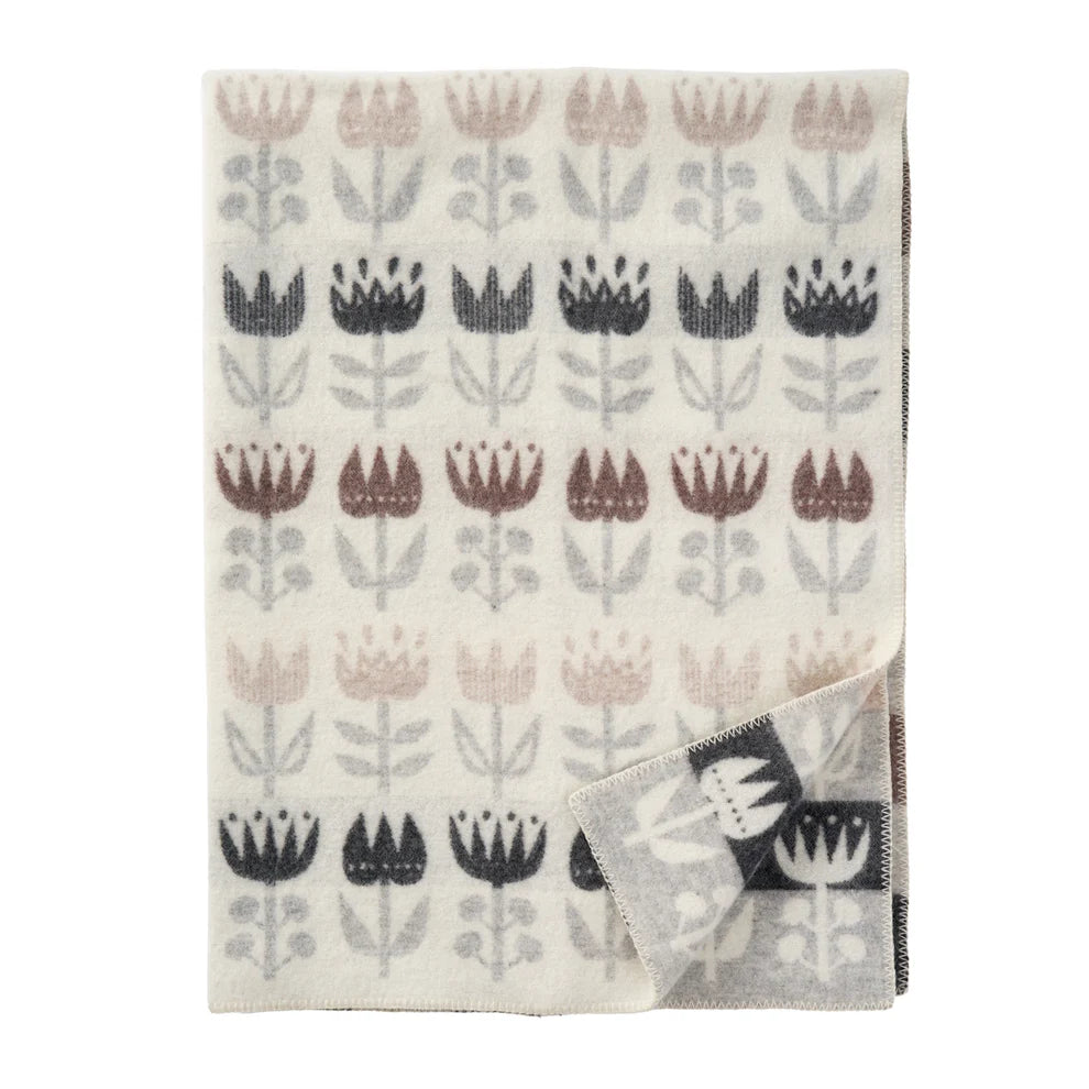 Klippan Tulip Wool Blanket in Grey