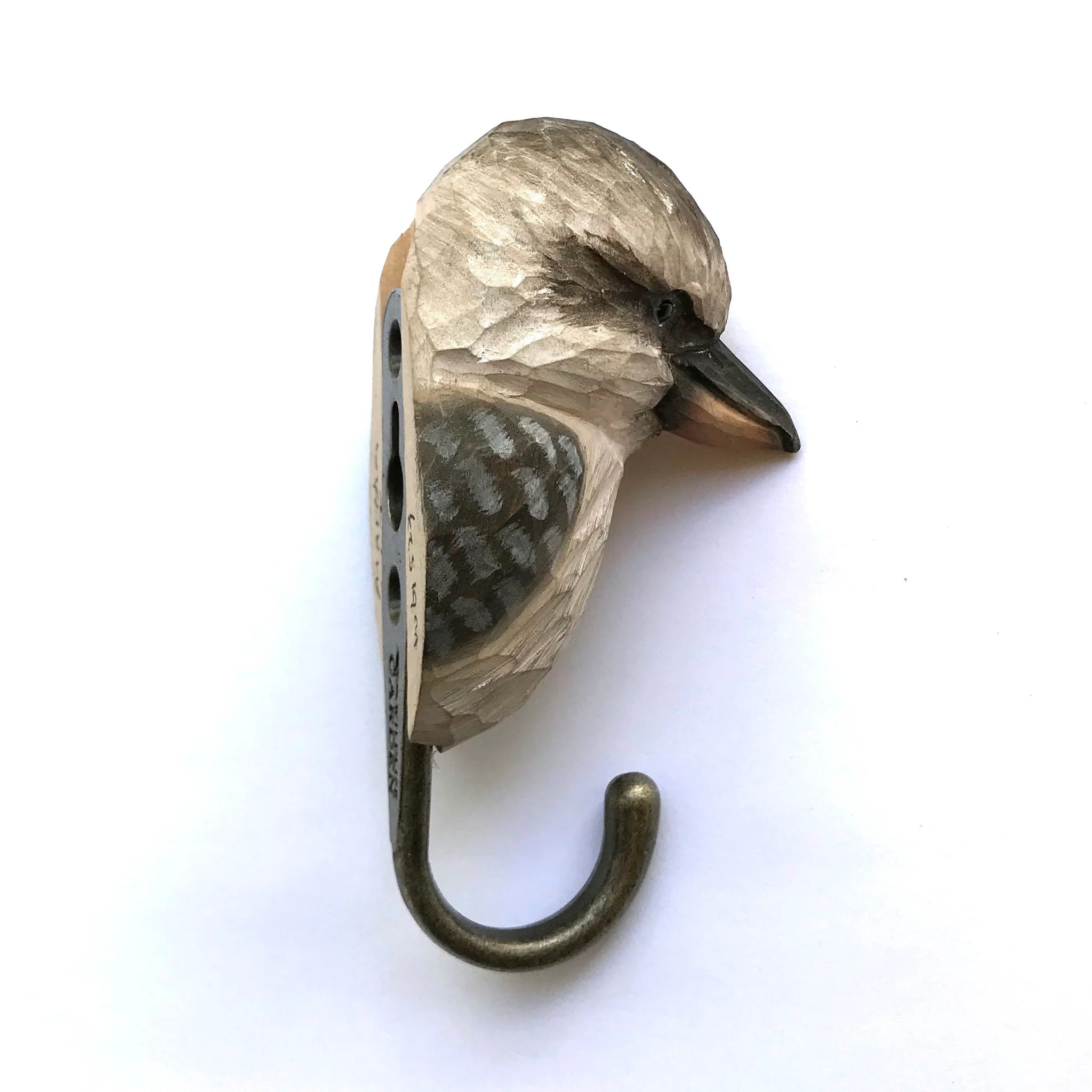 Wooden Carved Hook- Kookaburra