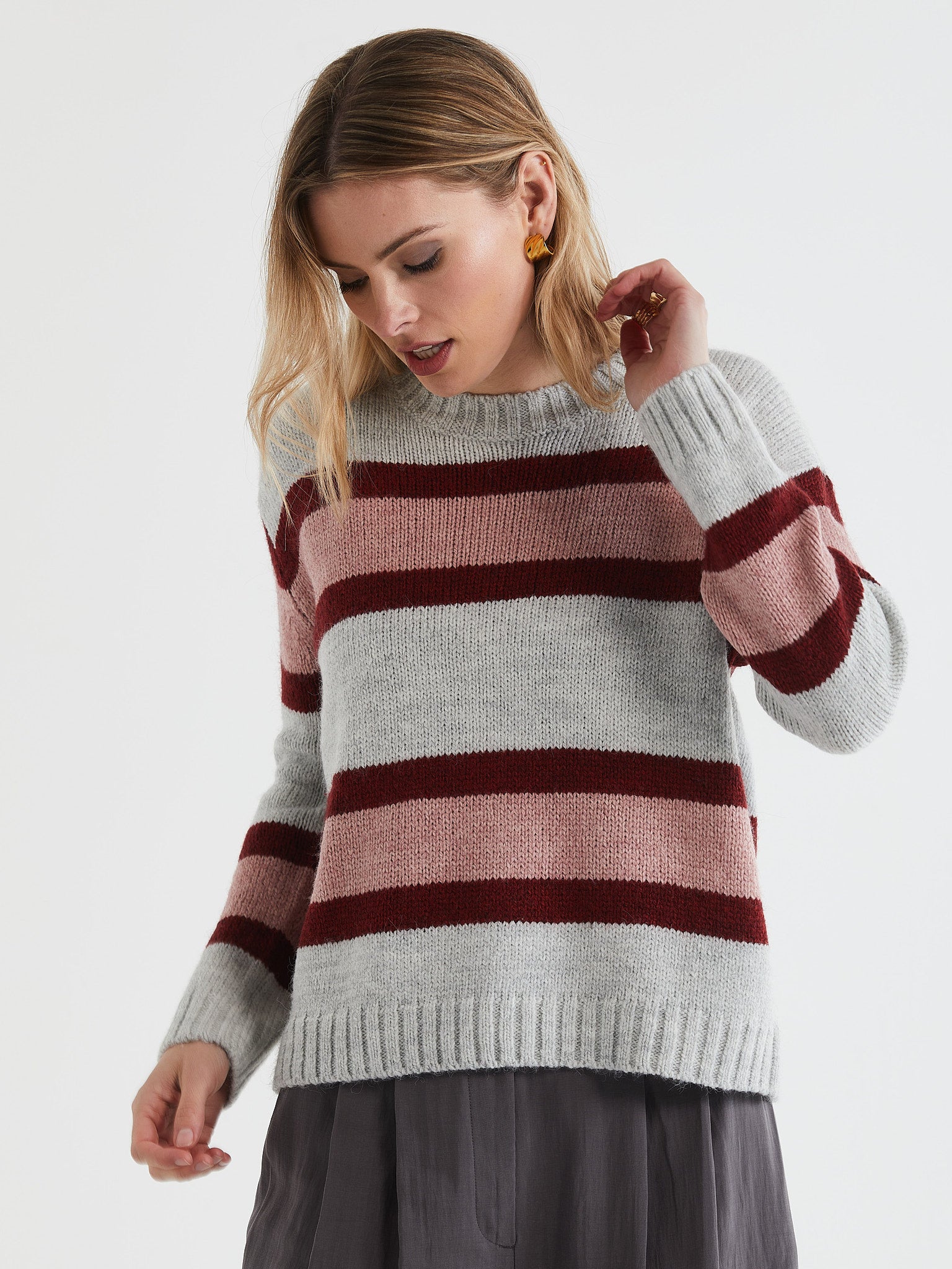 Lofty Stripe Jumper- Marl