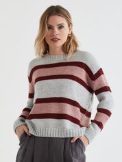 LD & Co Lofty Stripe Jumper in Marl
