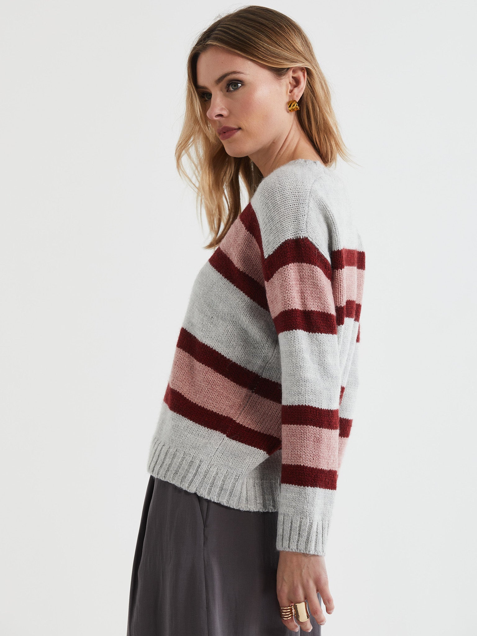 Lofty Stripe Jumper- Marl