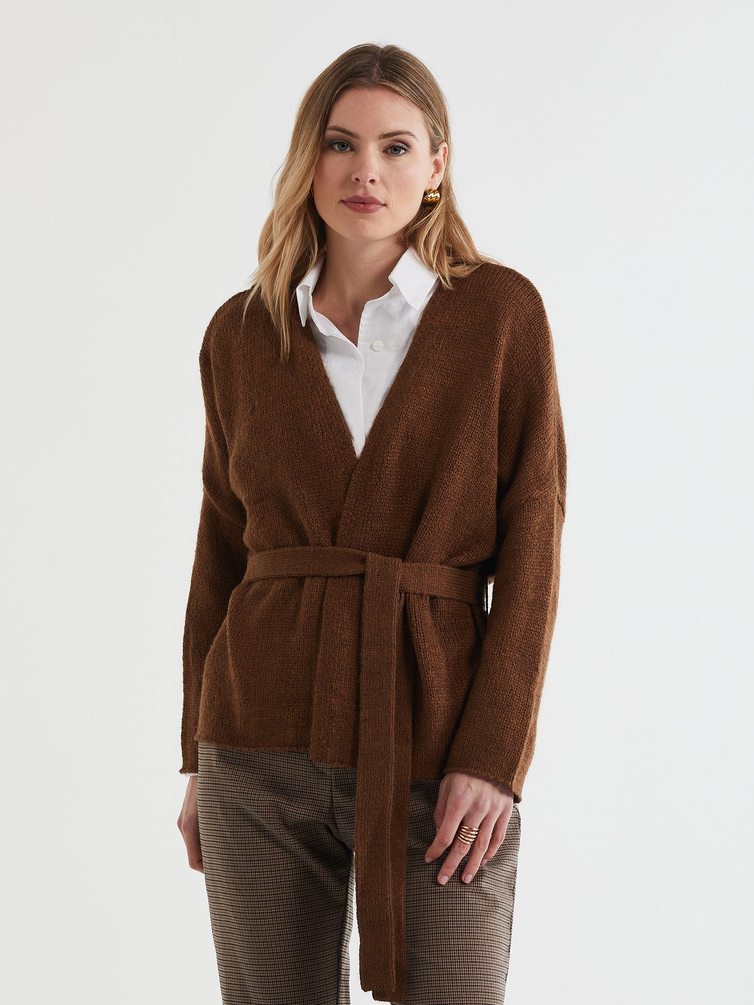 LD & CO Lofty Cardi in Coffee