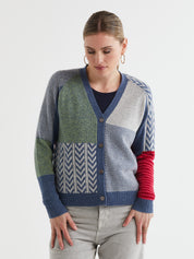 Textured Cardi- Dark Denim