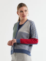 Textured Cardi- Dark Denim