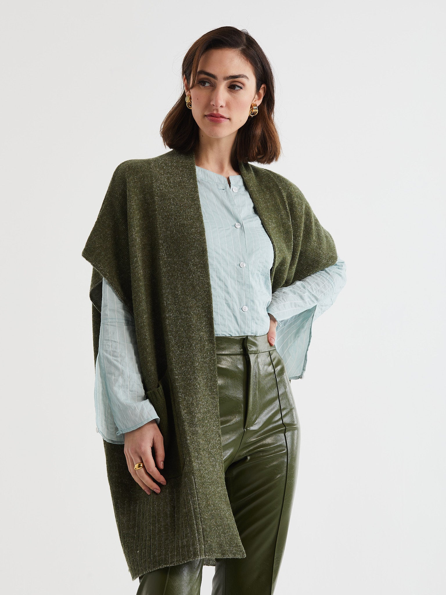 LD & Co Two Tone Jacket in Olive