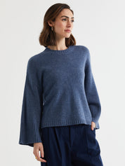 LD & Co Wide Sleeve Crew in Denim
