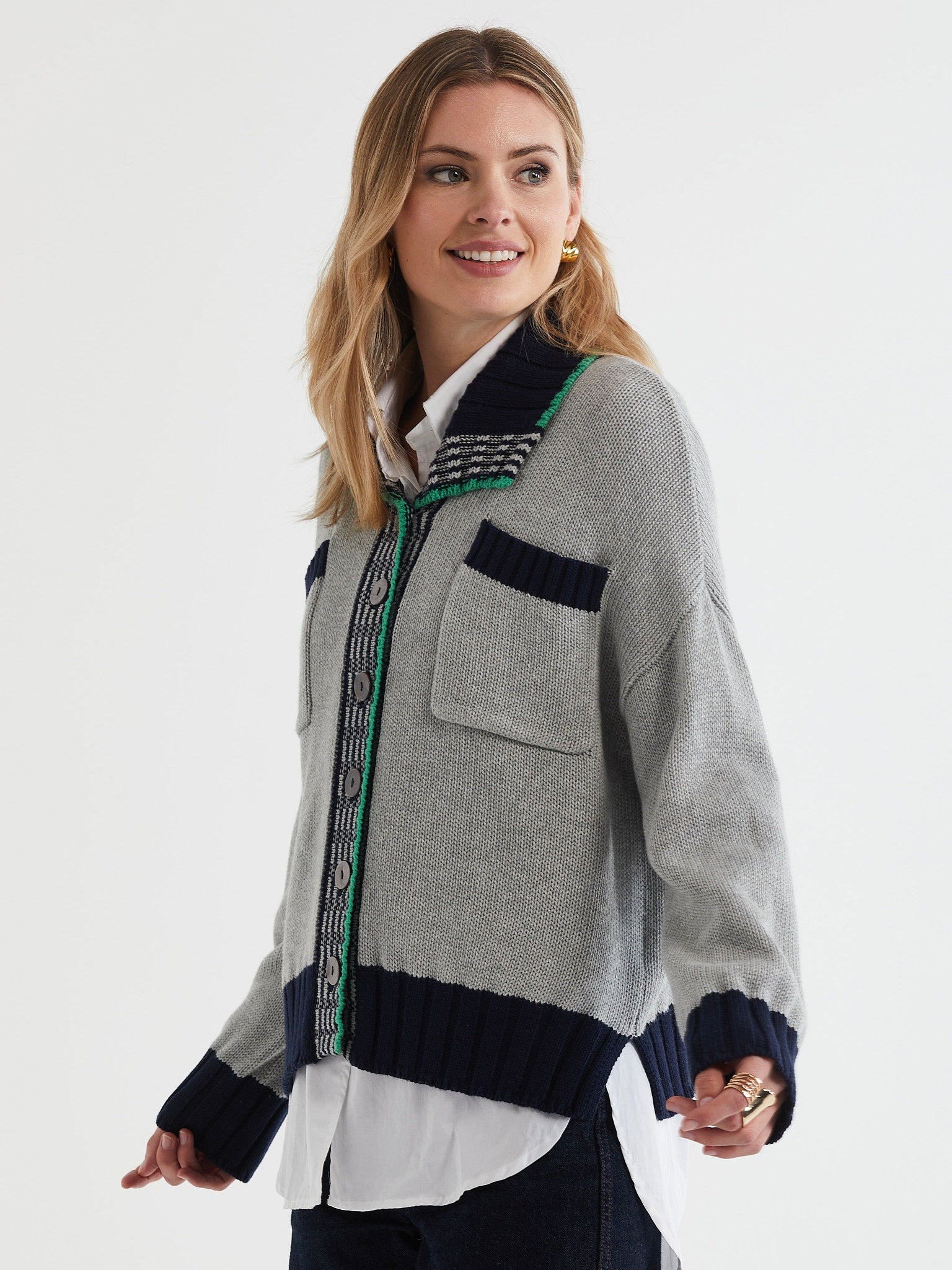 Cotton Jacket- Navy