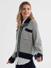 Cotton Jacket- Navy