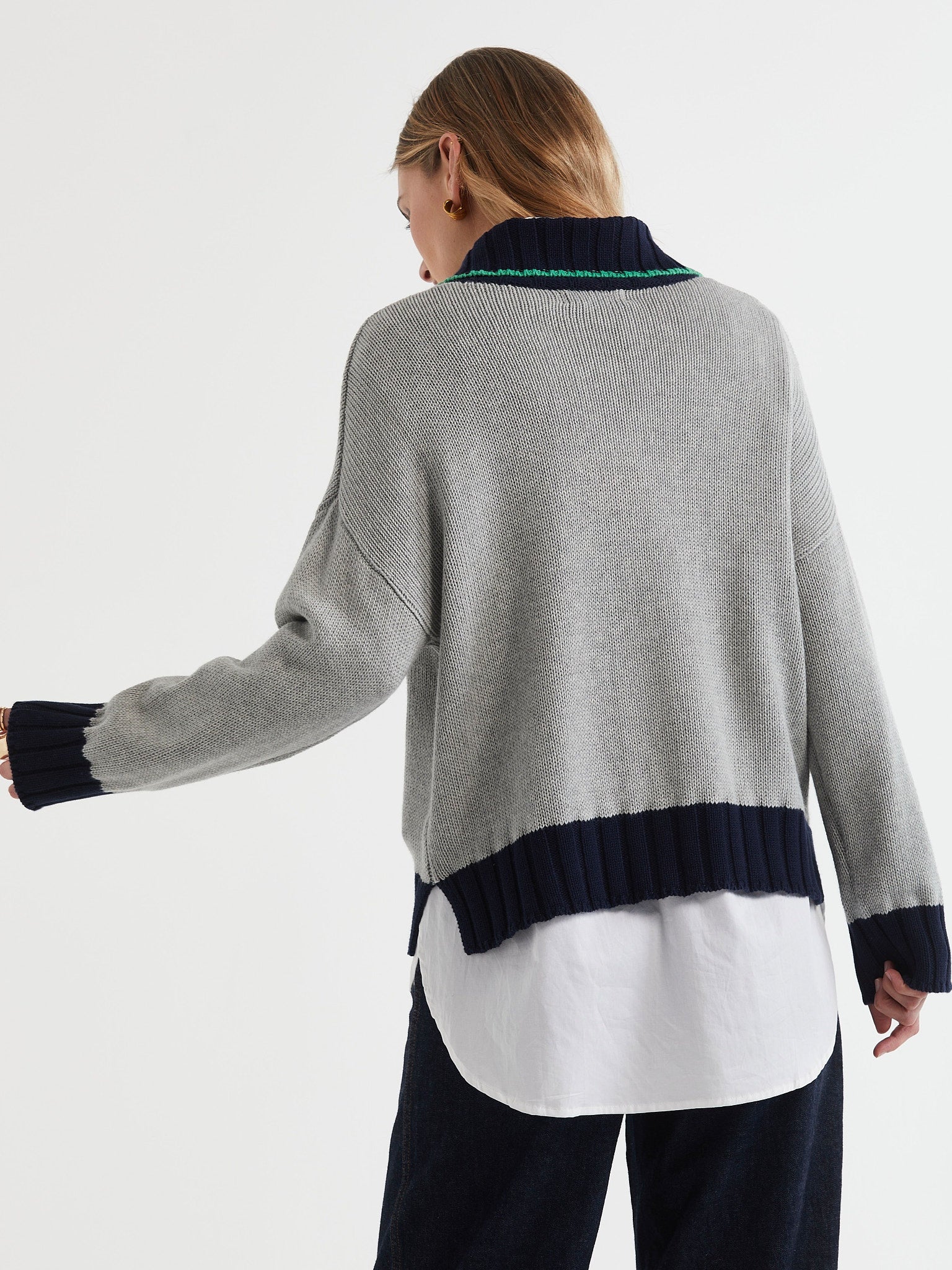 Cotton Jacket- Navy