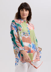 LD & Co Flowy Shirt in Piazza Navona Print