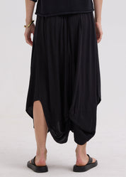 Drape Bottom Skirt- Black