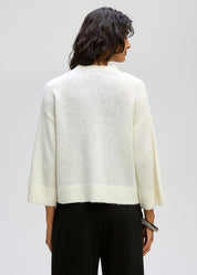 Boxy Detail Cardi- Winter White